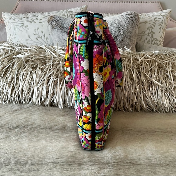 VERA BRADLEY VaVa Bloom 2012 Checkpoint Friendly Laptop Bag Pink Blue Floral Y2K - Picture 5 of 15